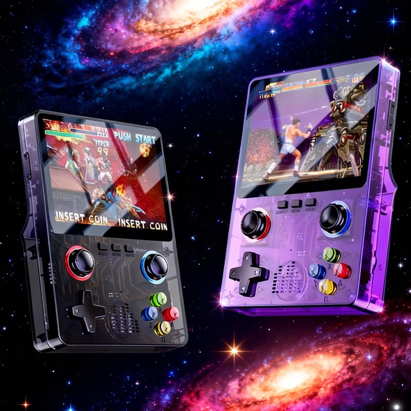 Sonic the Hedgehog with handheld gaming consoles