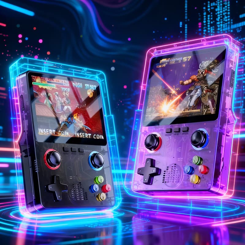 Sonic the Hedgehog with handheld gaming consoles